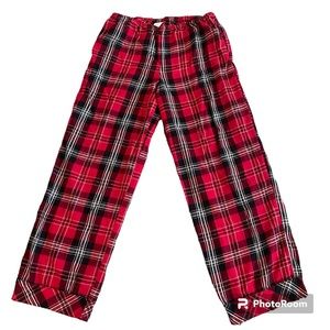 Victorias Secret Womens Pajama Pants Plaid Red Christmas Size M Lounge